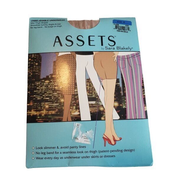 ASSETS UNBELIEVABLE UNDERWEAR MID-THIGH SHAPER NUDE SIZE 4 USA XXL‎ - Picture 1 of 4